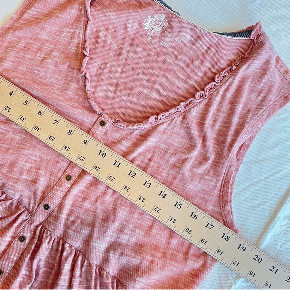 Pilcro and the Letterpress Pink Ruffle Tank Top - Picture 13 of 15